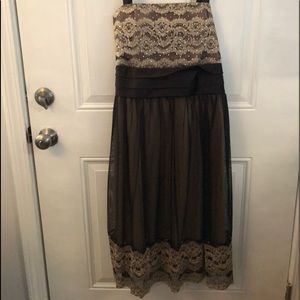 Dress barn black and gold dress